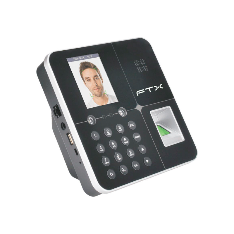 RELOJ/MARCADOR FTX BIOMET. RJ45/DE HUELLA/FACIAL FBM-01 NEGRO