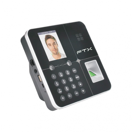 RELOJ/MARCADOR FTX BIOMET. RJ45/DE HUELLA/FACIAL FBM-01 NEGRO