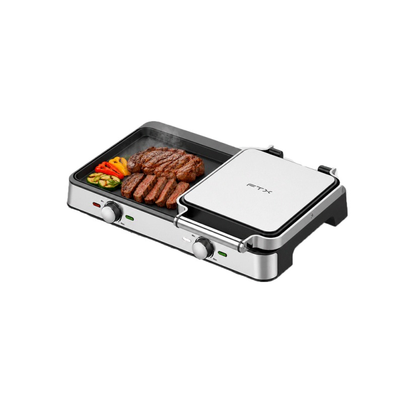 PARRILLA ELECTRICA FTX 2100W 220V GRILL 2EN1 EG2-718