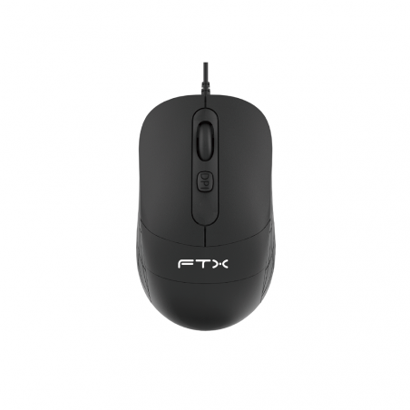 MOUSE USB FTX M73 2400DPI/4 BOT/1.2M/NEGRO 128861