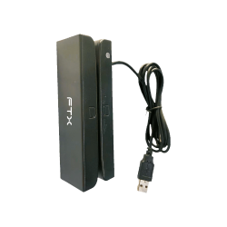 LECTOR TARJETA FTX USB BANDA MAGNETICA BIDIRECCIONAL MCR-100 NEGRO
