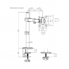 SOPORTE P/1MON 17" A 32" FTX FTX66-C011 9KG/ART/INC45/GIR90/ROT180