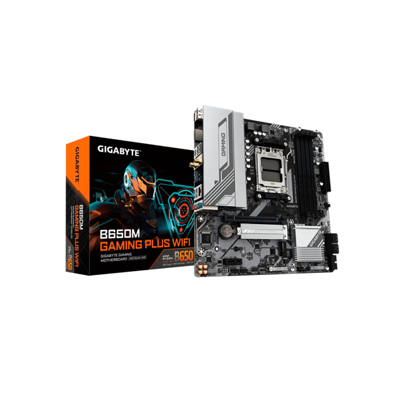 MB AM5 B650M GAMING PLUS WIFI DDR5 GIGABYTE S/R/HDMI/DP/2M2/USB/MATX