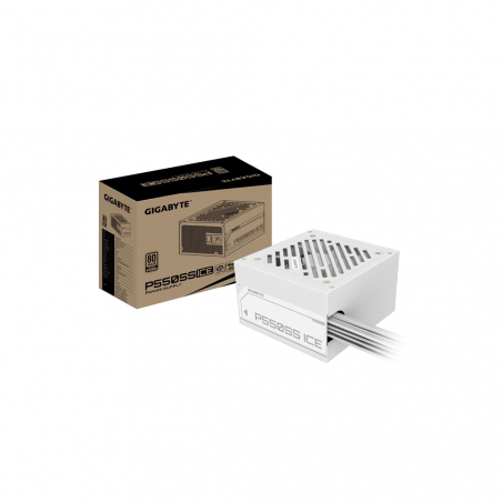 FUENTE  550W GIGABYTE 80PLUS SILVER BLANCO 220V GP-P550SS ICE