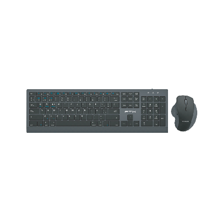 TECLADO+MOUSE WIR/BT FTX KM500 NUM/ESP/RECARGABLE NEGRO 128816
