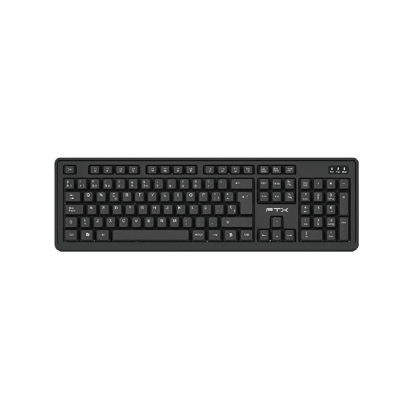 TECLADO WIR FTX KW46 NUM/ESP/NEGRO 128755