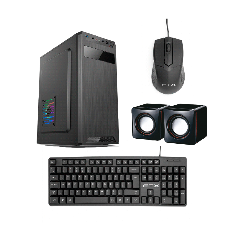 GAB KIT FTX PCC-5W5 500W MOUSE+TECL/ESP+SPK ATX/MATX/ITX 132189