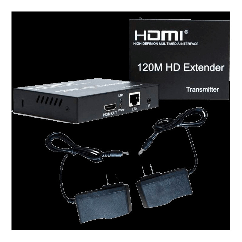 ADAPTADOR HDMI EXTENSOR 120MTS A RJ45