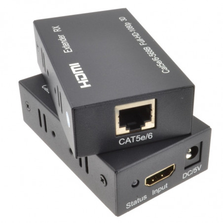 ADAPTADOR HDMI EXTENSOR 60MTS A RJ45