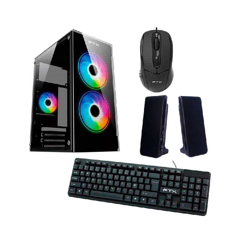 GAB KIT FTX255 500W MOUSE+TECL/ESP+SPK+LATERAL FRONTAL TRANS MATX/MITX