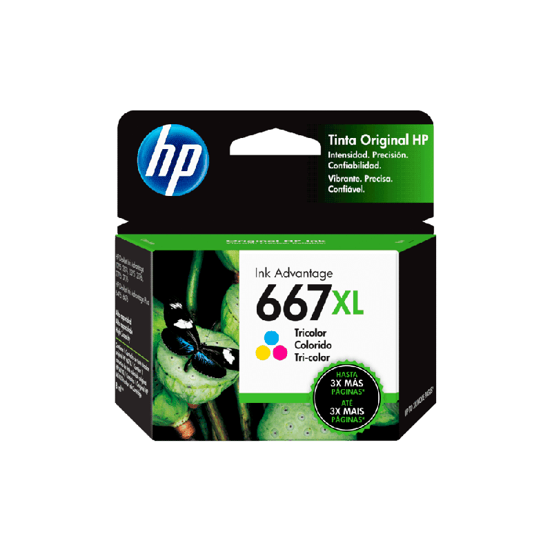 TINTA HP  667XL COLOR 3YM80AL DJ 2775 8ML