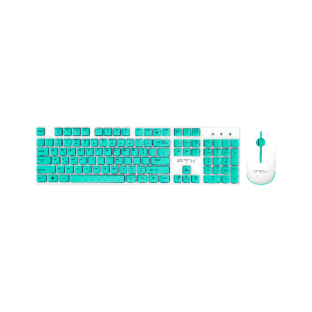 TECLADO+MOUSE WIR FTXGK600 NUM/POR/BLA-VER 099642
