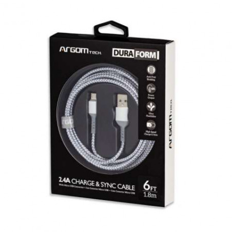 CABLE ARG-CB-0021WT MICRO USB TO USB 1.8M BLANCO