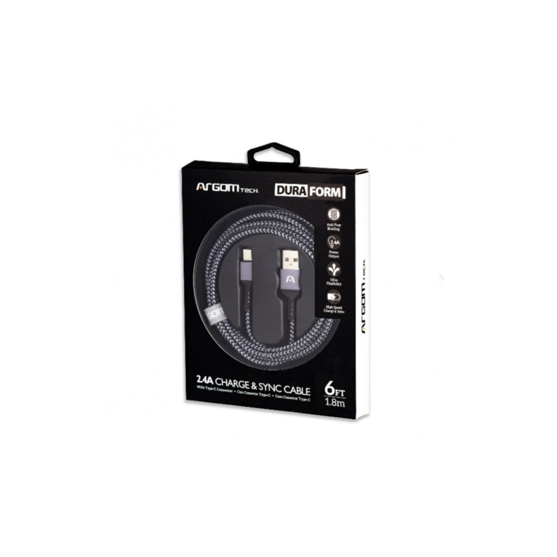 CABLE ARG-CB-0025BK TIPO C TO USB 1.8M NEGRO