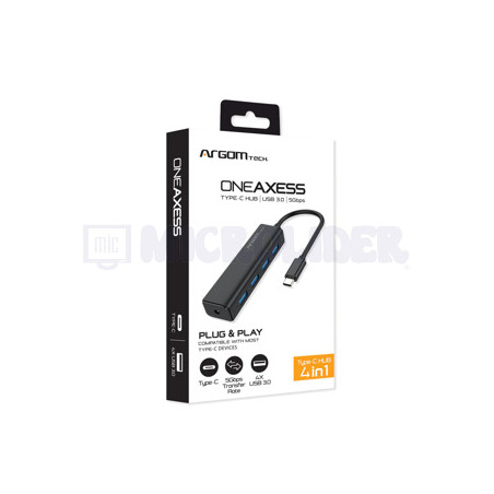 CABLE MULTIPUERTO ARG-UB-0090 TIPO-C A USB3.0 4P