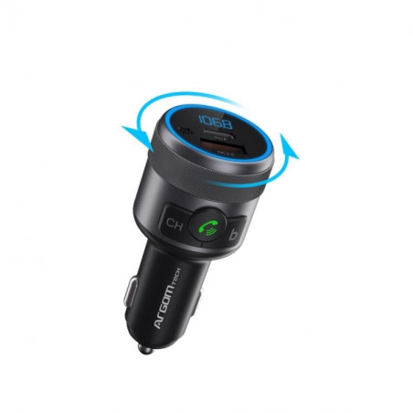 Cargador ARG-AC-0343BK Manos Libres 2P BT P/Auto