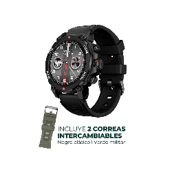 SMARTWATCH FTXG6-BB 57MM NEGRO+ 1 CORREA VERDE EXTRA 135043