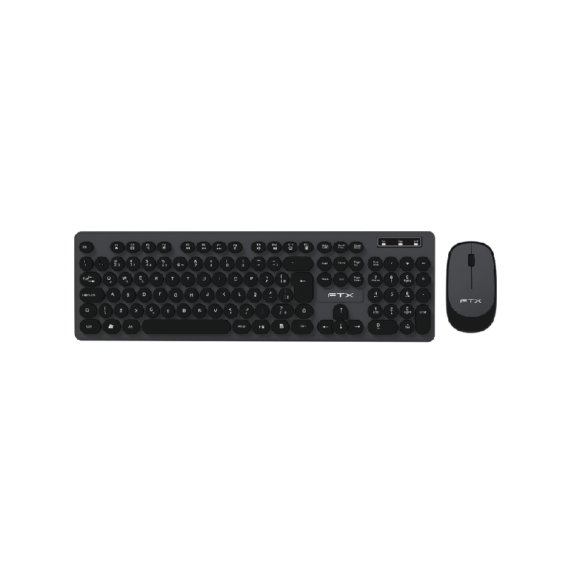 TECLADO+MOUSE WIR FTX KM400 NUM/POR/POP/NEGRO-GRIS 128809