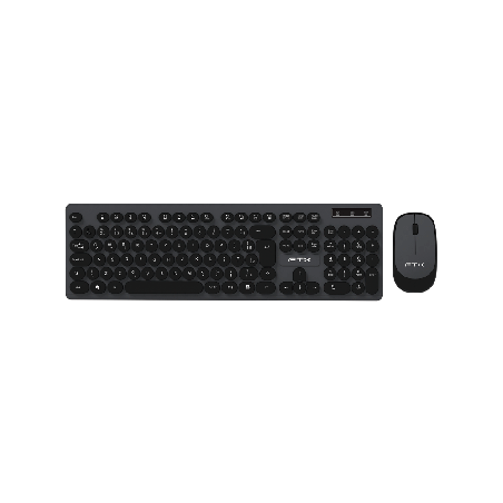 TECLADO+MOUSE WIR FTX KM400 NUM/POR/POP/NEGRO-GRIS 128809