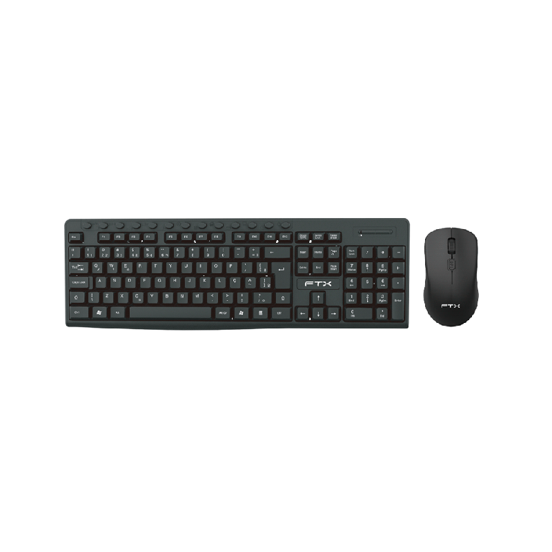 TECLADO+MOUSE WIR FTX KM250 MULT/NUM/POR/NEGRO 128786