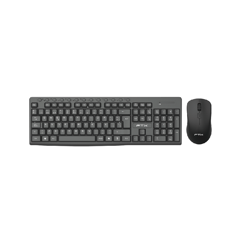 TECLADO+MOUSE WIR FTX KM250 MULT/NUM/ESP/NEGRO 128779