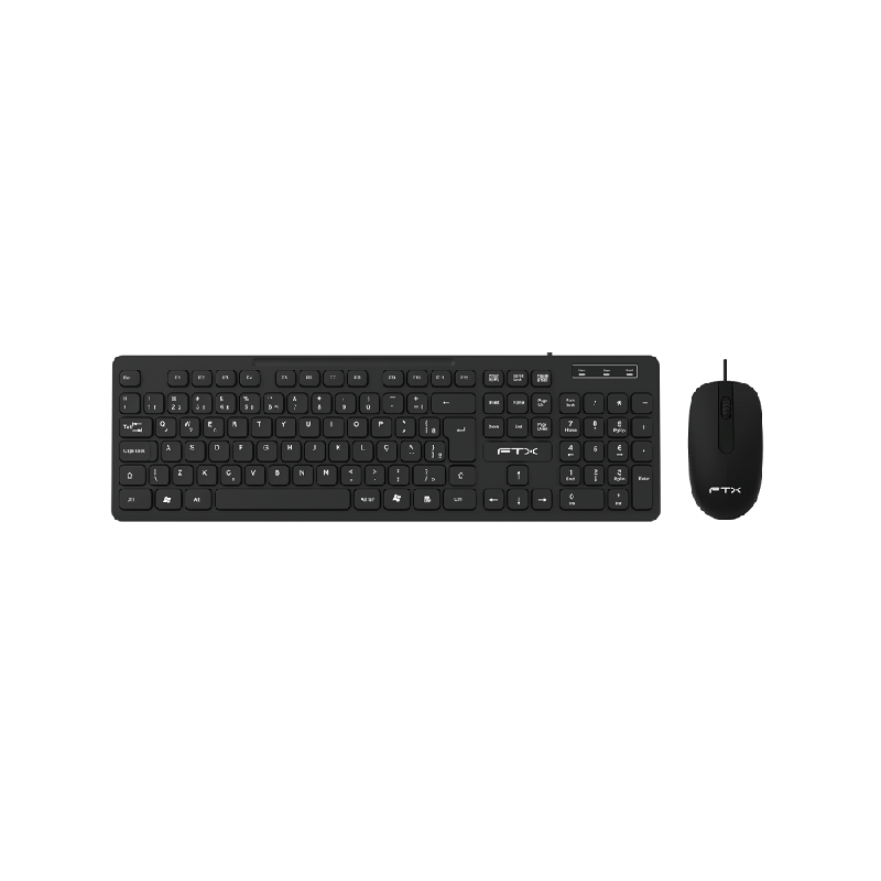 TECLADO+MOUSE USB FTX KM086 NUM/POR/NEGRO 128724