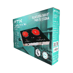 PLACA COCINA VITRO FTX 7000W 220V DIG/2HORN/NEGRO C/SELEC FEC-2H