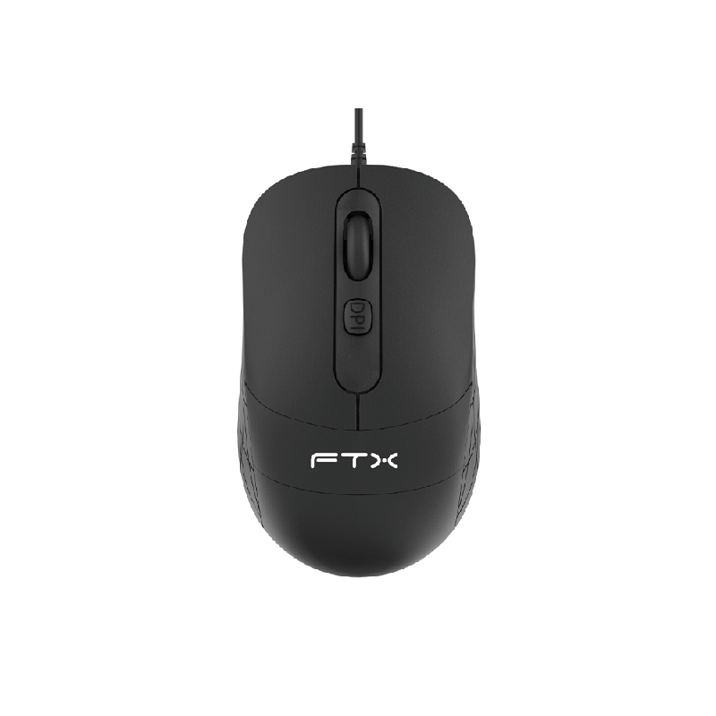 MOUSE USB FTX M73 2400DPI/4 BOT/1.2M/NEGRO 128861