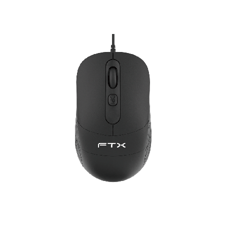 MOUSE USB FTX M73 2400DPI/4 BOT/1.2M/NEGRO 128861