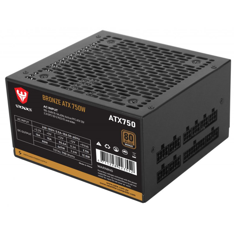 Fuente 750W Sate ATX Bronze 80 Plus