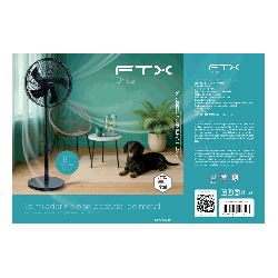 VENTILADOR DE PIE FTX 3 VEL BRISA 60W 220V NEGRO/METAL FS-40MF