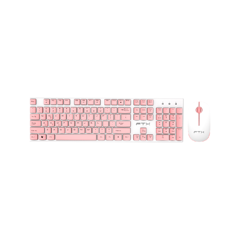 TECLADO+MOUSE WIR FTXGK600 NUM/POR/BLA-ROSA 099666