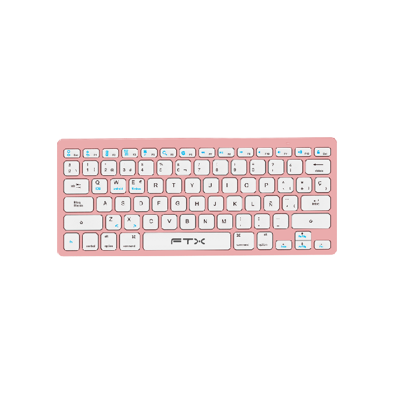 TECLADO BT FTXB1000 ULTRA SLIM ESP/ROSA 099536