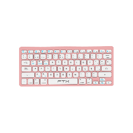 TECLADO BT FTXB1000 ULTRA SLIM ESP/ROSA 099536