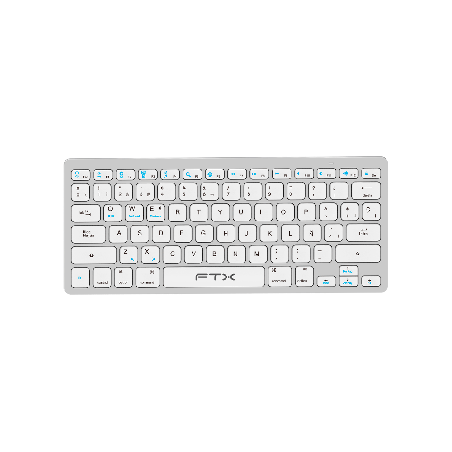 TECLADO BT FTXB1000 ULTRA SLIM ESP/PLATA 099512