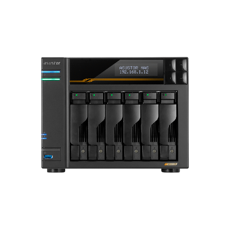 NAS ASUSTOR AS6806T QC 2.3/6BAY/16G/4-GBLAN/4 M.2/2USB4/3USB3.2