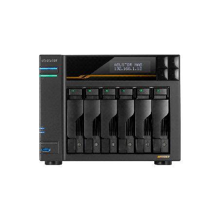 NAS ASUSTOR AS6806T QC 2.3/6BAY/16G/4-GBLAN/4 M.2/2USB4/3USB3.2