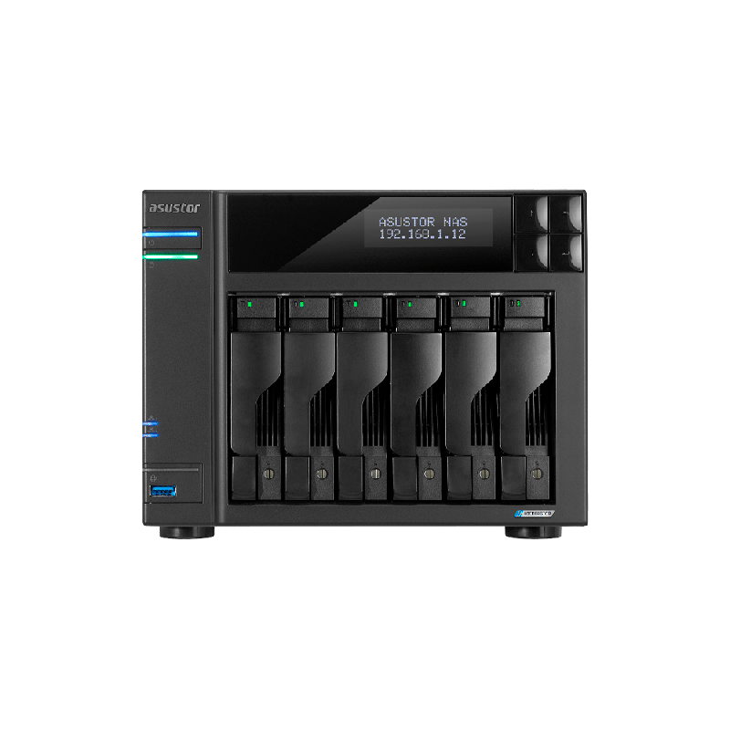 NAS ASUSTOR AS6706T V2 QC 2.0/6BAY/8G/4 M.2/2-GBLAN/HDMI/2USB3.2