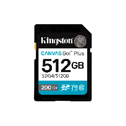 MEM SD KINGSTON 512GB SDG4/512GB 200/160 CANVAS GO PLUS