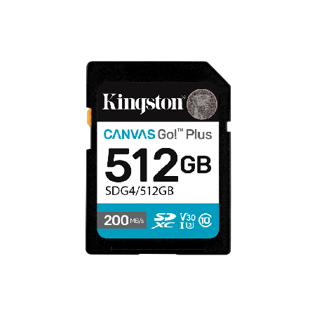 MEM SD KINGSTON 512GB SDG4/512GB 200/160 CANVAS GO PLUS