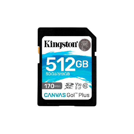 MEM SD KINGSTON 512GB SDG3/512GB 170/90 CANVAS GO PLUS
