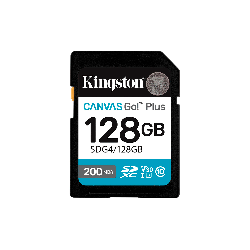 MEM SD KINGSTON 128GB SDG4/128GB 200/100 CANVAS GO PLUS CLASS 10