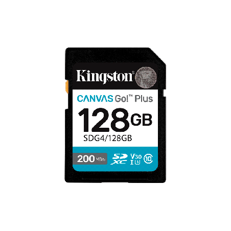 MEM SD KINGSTON 128GB SDG4/128GB 200/100 CANVAS GO PLUS CLASS 10