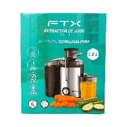 EXTRACTOR DE JUGO FTX 1000W 1.2L 220V/2VEL NEGR/ACERO INOX J-L1