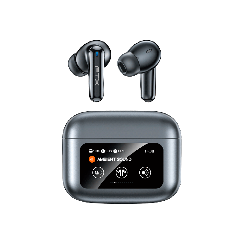 AURI EARPHONE FTX E56L-GY BT/MIC/ANC/TOUCH/IPX6 GRIS C/PANT LED