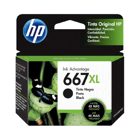 TINTA HP  667XL NEGRO 3YM81AL DJ 2775 8.5ML