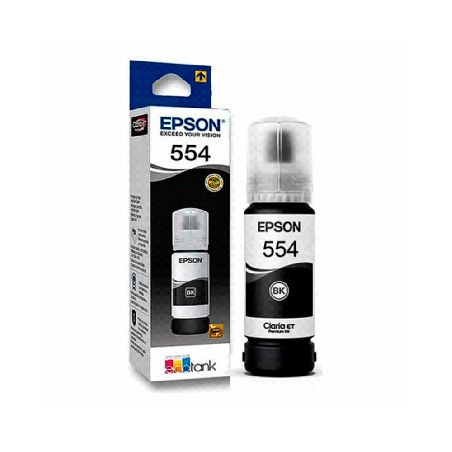 TINTA EPSON T554 120 NEGRO L81XX T554120-AL 70ML PIGMENTADO
