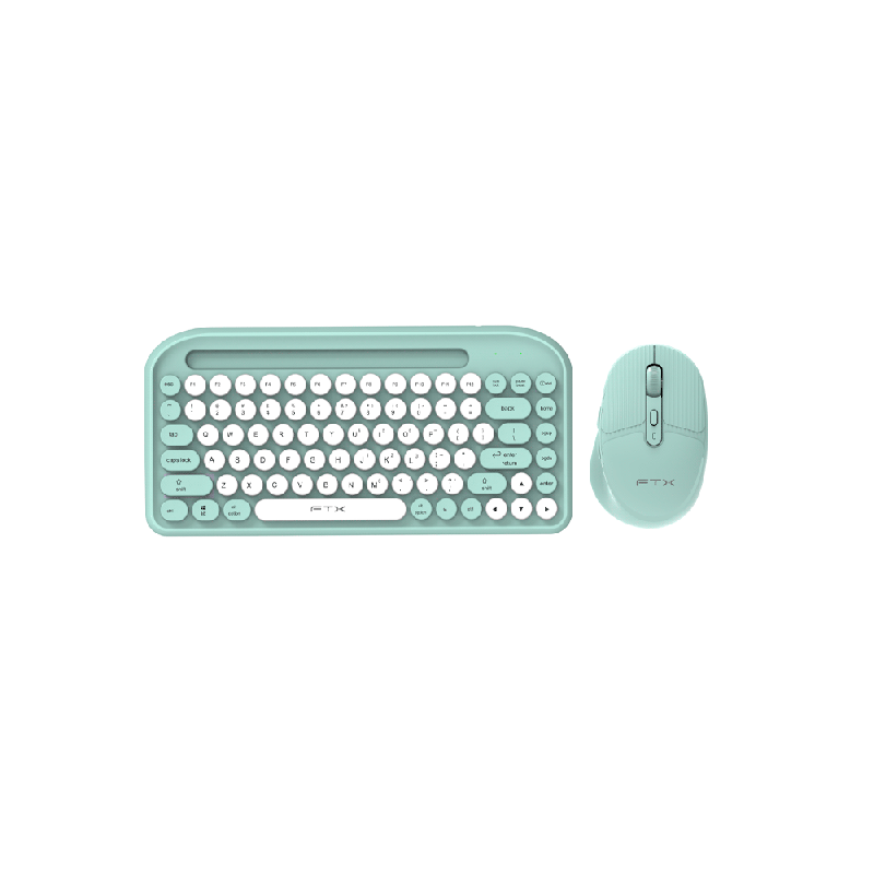TECLADO+MOUSE WIR/BT FTXGK01 ESP/POP/VERD 106098