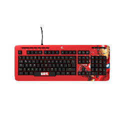 TECLADO USB XTECH XTK-M401IM IRON MAN ESP/ROJO/MULTIMEDIA PSJ