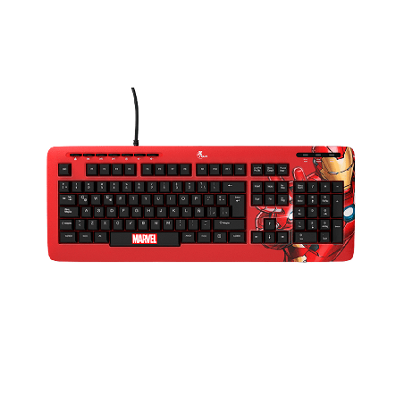 TECLADO USB XTECH XTK-M401IM IRON MAN ESP/ROJO/MULTIMEDIA PSJ